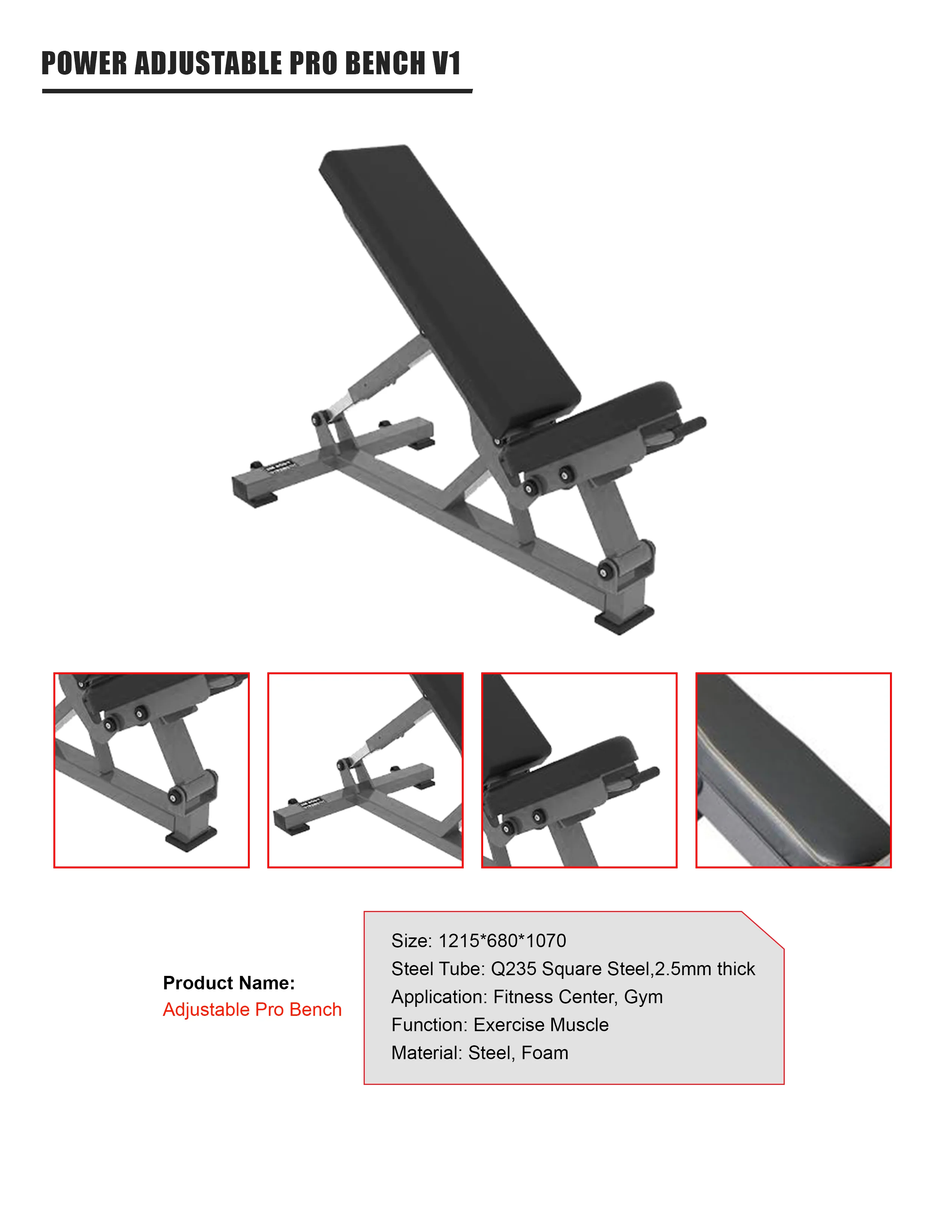 Adjustable Pro bench